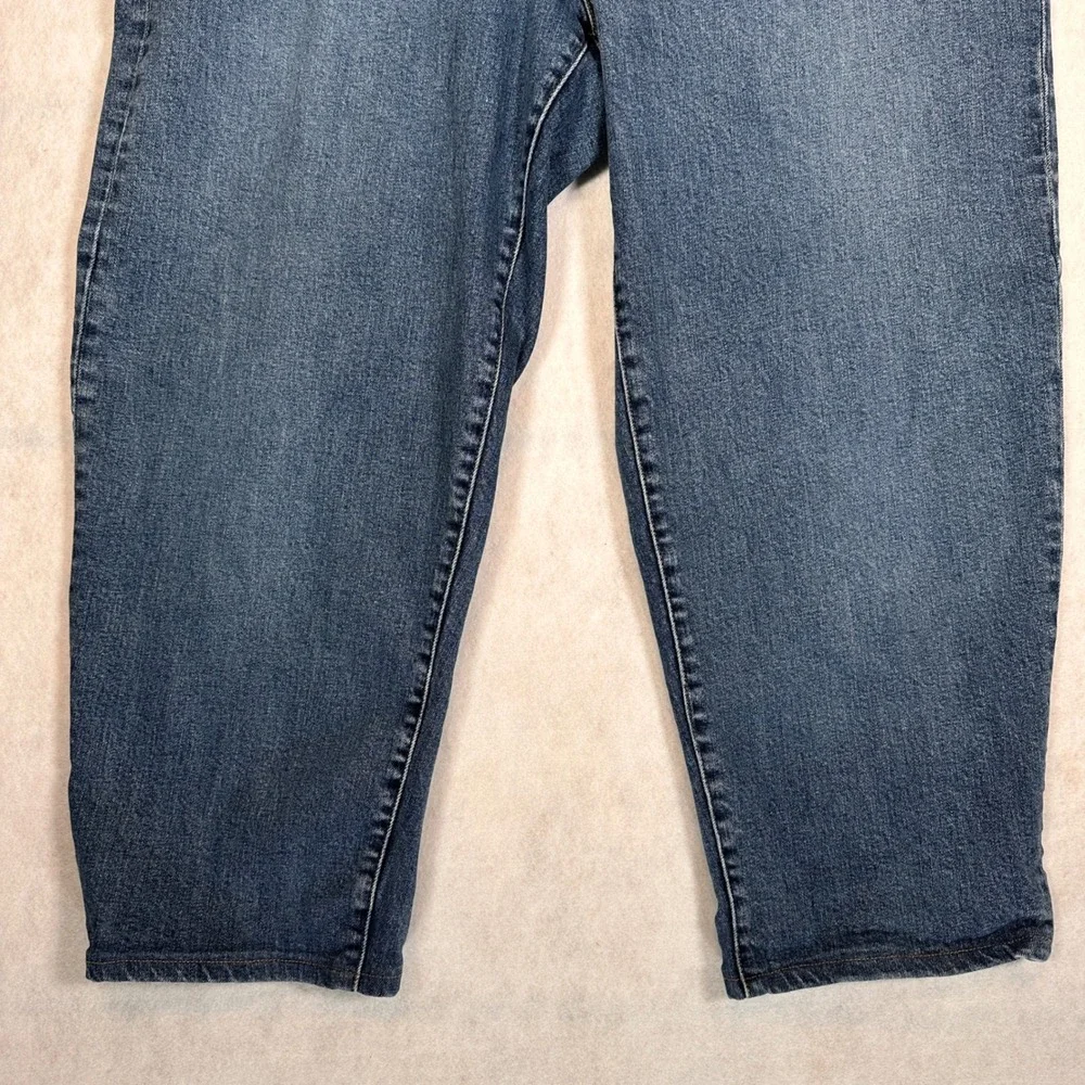 Lands' End Jeans Mens 46T Square Rigger Blue Excellent Straight Leg Denim